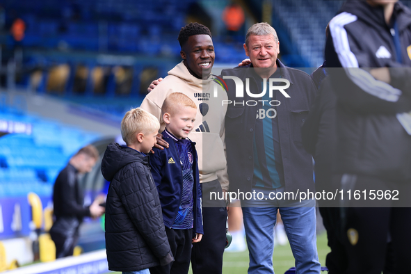 Wilfried Gnonto (Leeds United) before the Sky Bet Championship match between Leeds United and Coventry City at Elland Road in Leeds, England...