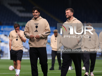 Pascal Struijk (Leeds United) and Patrick Bamford (Leeds United) before the Sky Bet Championship match between Leeds United and Coventry Cit...