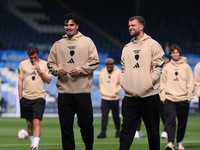 Pascal Struijk (Leeds United) and Patrick Bamford (Leeds United) before the Sky Bet Championship match between Leeds United and Coventry Cit...