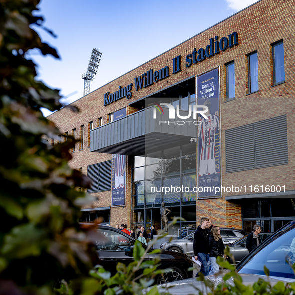 Stadium overview during the match Willem II vs. PSV at the Koning Willem II stadium for the Dutch Eredivisie season 2024-2025 in Tilburg, Ne...