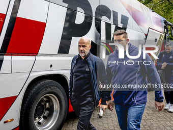 PSV Eindhoven trainer Peter Bosz during the match between Willem II and PSV at the Koning Willem II stadium for the Dutch Eredivisie season...