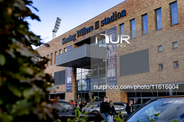 Stadium overview during the match Willem II vs. PSV at the Koning Willem II stadium for the Dutch Eredivisie season 2024-2025 in Tilburg, Ne...