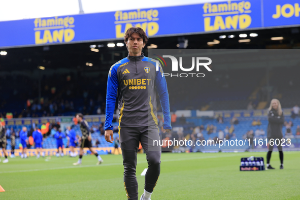 Ao Tanaka (Leeds United) before the Sky Bet Championship match between Leeds United and Coventry City at Elland Road in Leeds, England, on S...