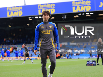 Ao Tanaka (Leeds United) before the Sky Bet Championship match between Leeds United and Coventry City at Elland Road in Leeds, England, on S...