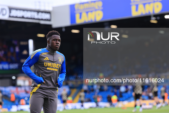 Wilfried Gnonto (Leeds United) before the Sky Bet Championship match between Leeds United and Coventry City at Elland Road in Leeds, England...