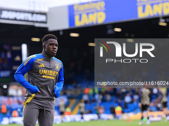 Wilfried Gnonto (Leeds United) before the Sky Bet Championship match between Leeds United and Coventry City at Elland Road in Leeds, England...