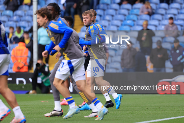 Joe Gelhardt (Leeds United) before the Sky Bet Championship match between Leeds United and Coventry City at Elland Road in Leeds, England, o...