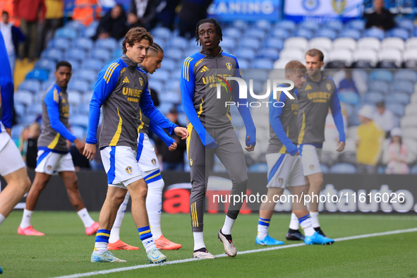 James Debayo (Leeds United) before the Sky Bet Championship match between Leeds United and Coventry City at Elland Road in Leeds, United Kin...