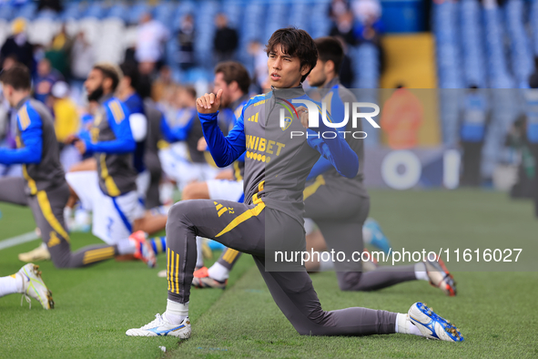 Ao Tanaka (Leeds United) before the Sky Bet Championship match between Leeds United and Coventry City at Elland Road in Leeds, England, on S...