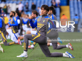 Ao Tanaka (Leeds United) before the Sky Bet Championship match between Leeds United and Coventry City at Elland Road in Leeds, England, on S...