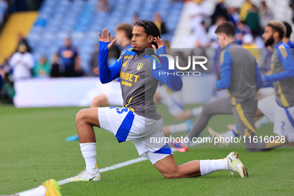 Isaac Schmidt (Leeds United) before the Sky Bet Championship match between Leeds United and Coventry City at Elland Road in Leeds, England,...