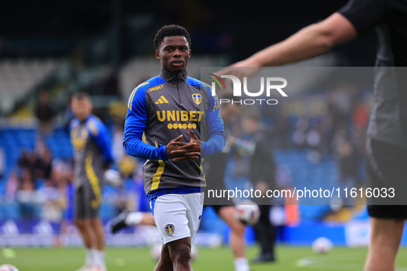 Largie Ramazani (Leeds United) before the Sky Bet Championship match between Leeds United and Coventry City at Elland Road in Leeds, England...