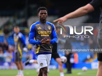 Largie Ramazani (Leeds United) before the Sky Bet Championship match between Leeds United and Coventry City at Elland Road in Leeds, England...