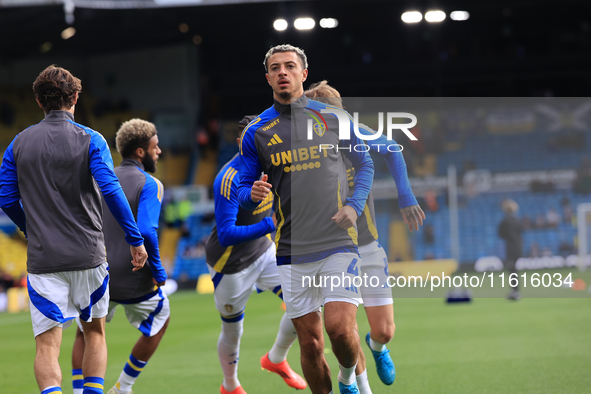 Ethan Ampadu (Leeds United) before the Sky Bet Championship match between Leeds United and Coventry City at Elland Road in Leeds, England, o...