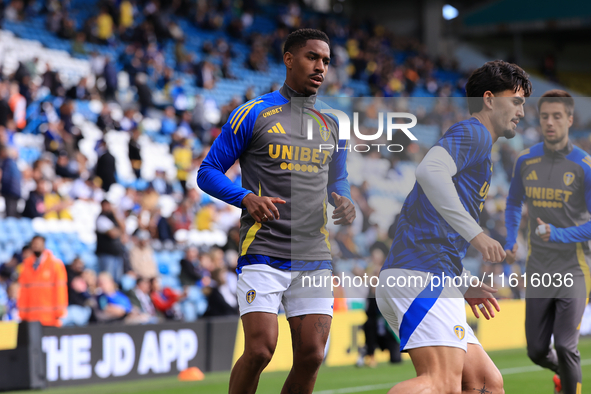 Junior Firpo (Leeds United) before the Sky Bet Championship match between Leeds United and Coventry City at Elland Road in Leeds, England, o...