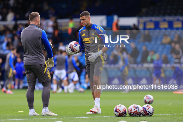 Karl Darlow (Leeds United) before the Sky Bet Championship match between Leeds United and Coventry City at Elland Road in Leeds, England, on...