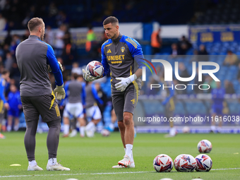 Karl Darlow (Leeds United) before the Sky Bet Championship match between Leeds United and Coventry City at Elland Road in Leeds, England, on...