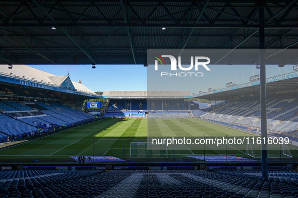 A general view of the ground during the Sky Bet Championship match between Sheffield Wednesday and West Bromwich Albion at Hillsborough in S...