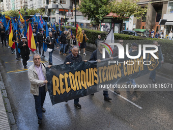 The Alfonso I Association organizes a demonstration under the motto ''Let's reconquer Europe at all levels'' that goes through the main stre...