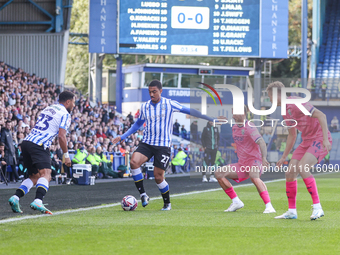 #27, Yan Valery of Sheffield Wednesday on the ball during the Sky Bet Championship match between Sheffield Wednesday and West Bromwich Albio...