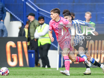 Tom Fellows of WBA attempts to break away from his man during the Sky Bet Championship match between Sheffield Wednesday and West Bromwich A...