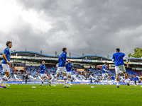 Willem II warms up during the match Willem II vs. PSV at the Koning Willem II stadium for the Dutch Eredivisie season 2024-2025 in Tilburg,...