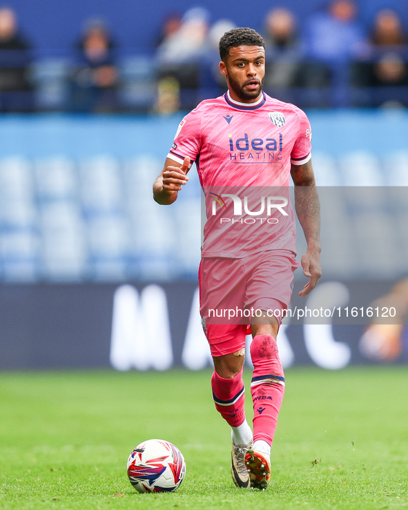 Darnell Furlong of WBA is in action during the Sky Bet Championship match between Sheffield Wednesday and West Bromwich Albion at Hillsborou...