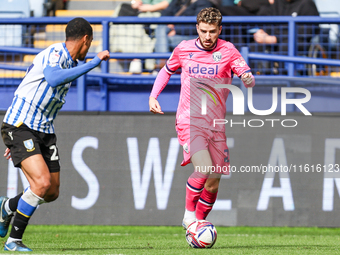 #22, Mikey Johnston of WBA is in attacking action during the Sky Bet Championship match between Sheffield Wednesday and West Bromwich Albion...