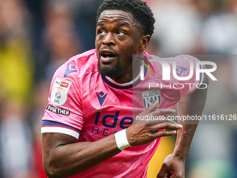 Josh Maja of WBA runs forward during the Sky Bet Championship match between Sheffield Wednesday and West Bromwich Albion at Hillsborough in...