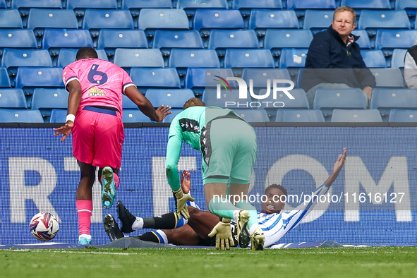 #45, Anthony Musaba of Sheffield Wednesday appeals for a foul or penalty during the Sky Bet Championship match between Sheffield Wednesday a...