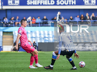 Jed Wallace of WBA passes to the center during the Sky Bet Championship match between Sheffield Wednesday and West Bromwich Albion at Hillsb...