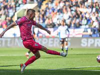 Jed Wallace of WBA attempts a shot on goal during the Sky Bet Championship match between Sheffield Wednesday and West Bromwich Albion at Hil...