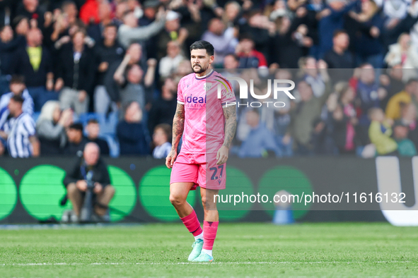 Alex Mowatt of WBA during the Sky Bet Championship match between Sheffield Wednesday and West Bromwich Albion at Hillsborough in Sheffield,...