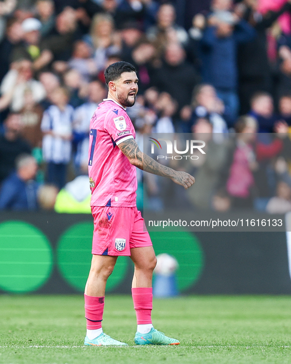 Alex Mowatt of WBA during the Sky Bet Championship match between Sheffield Wednesday and West Bromwich Albion at Hillsborough in Sheffield,...