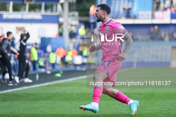 Alex Mowatt of WBA celebrates his goal during the Sky Bet Championship match between Sheffield Wednesday and West Bromwich Albion at Hillsbo...