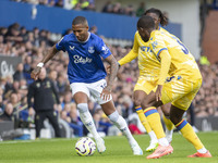 Ashley Young #18 of Everton F.C. is in action during the Premier League match between Everton and Crystal Palace at Goodison Park in Liverpo...