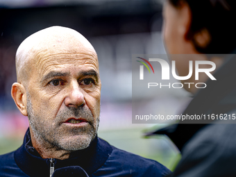 PSV Eindhoven trainer Peter Bosz during the match Willem II vs. PSV at the Koning Willem II stadium for the Dutch Eredivisie season 2024-202...