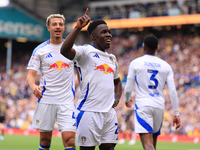 Wilfried Gnonto (Leeds United) scores his team's first goal during the Sky Bet Championship match between Leeds United and Coventry City at...