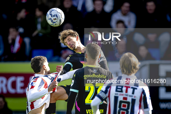 Willem II forward Kyan Veasen and PSV Eindhoven defender Olivier Boscagli during the match Willem II vs. PSV at the Koning Willem II stadium...