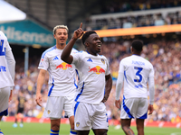 Wilfried Gnonto (Leeds United) scores his team's first goal during the Sky Bet Championship match between Leeds United and Coventry City at...