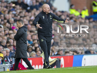 Everton F.C. manager Sean Dyche during the Premier League match between Everton and Crystal Palace at Goodison Park in Liverpool, England, o...