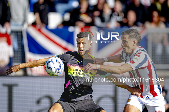 PSV Eindhoven forward Ivan Perisic and Willem II defender Runar Thor Sigurgeirsson during the match Willem II vs. PSV at the Koning Willem I...