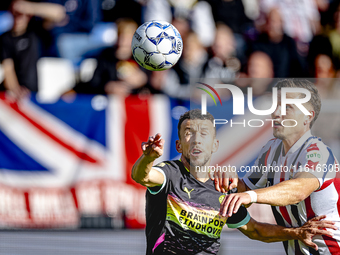 PSV Eindhoven forward Ivan Perisic and Willem II defender Runar Thor Sigurgeirsson during the match Willem II vs. PSV at the Koning Willem I...