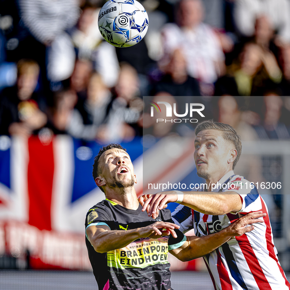 PSV Eindhoven forward Ivan Perisic and Willem II defender Runar Thor Sigurgeirsson during the match Willem II vs. PSV at the Koning Willem I...