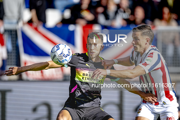 PSV Eindhoven forward Ivan Perisic and Willem II defender Runar Thor Sigurgeirsson during the match Willem II vs. PSV at the Koning Willem I...