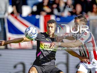 PSV Eindhoven forward Ivan Perisic and Willem II defender Runar Thor Sigurgeirsson during the match Willem II vs. PSV at the Koning Willem I...