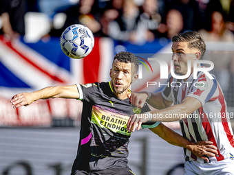 PSV Eindhoven forward Ivan Perisic and Willem II defender Runar Thor Sigurgeirsson during the match Willem II vs. PSV at the Koning Willem I...