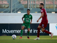 Thiago Dos Santos Nascimento of Floriana is in action during the Malta 360 Sports Premier League soccer match between Floriana and Gzira Uni...