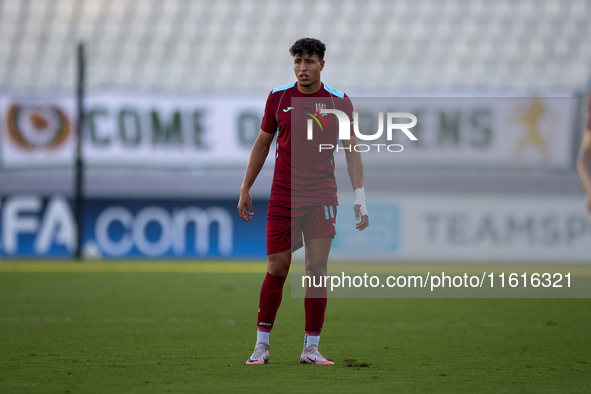 Chouaib Faysal of Gzira United during the Malta 360 Sports Premier League soccer match between Floriana and Gzira United at the National Sta...