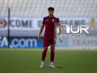 Chouaib Faysal of Gzira United during the Malta 360 Sports Premier League soccer match between Floriana and Gzira United at the National Sta...